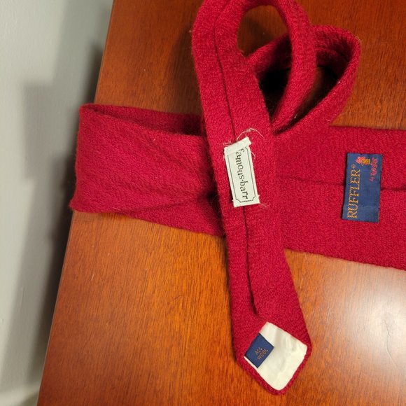 Vintage Thick Men's Red Tiw-Knit Wool - Picture 6 of 7